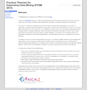 Practical Theories for Exploratory Data Mining Workshop