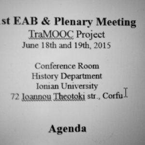 2nd traMOOC project meeting in Corfu