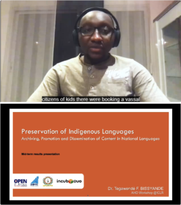 Tegawende Bissyande - Preservation of Indigenous Languages