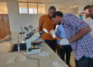 Taking images of stained blood smear